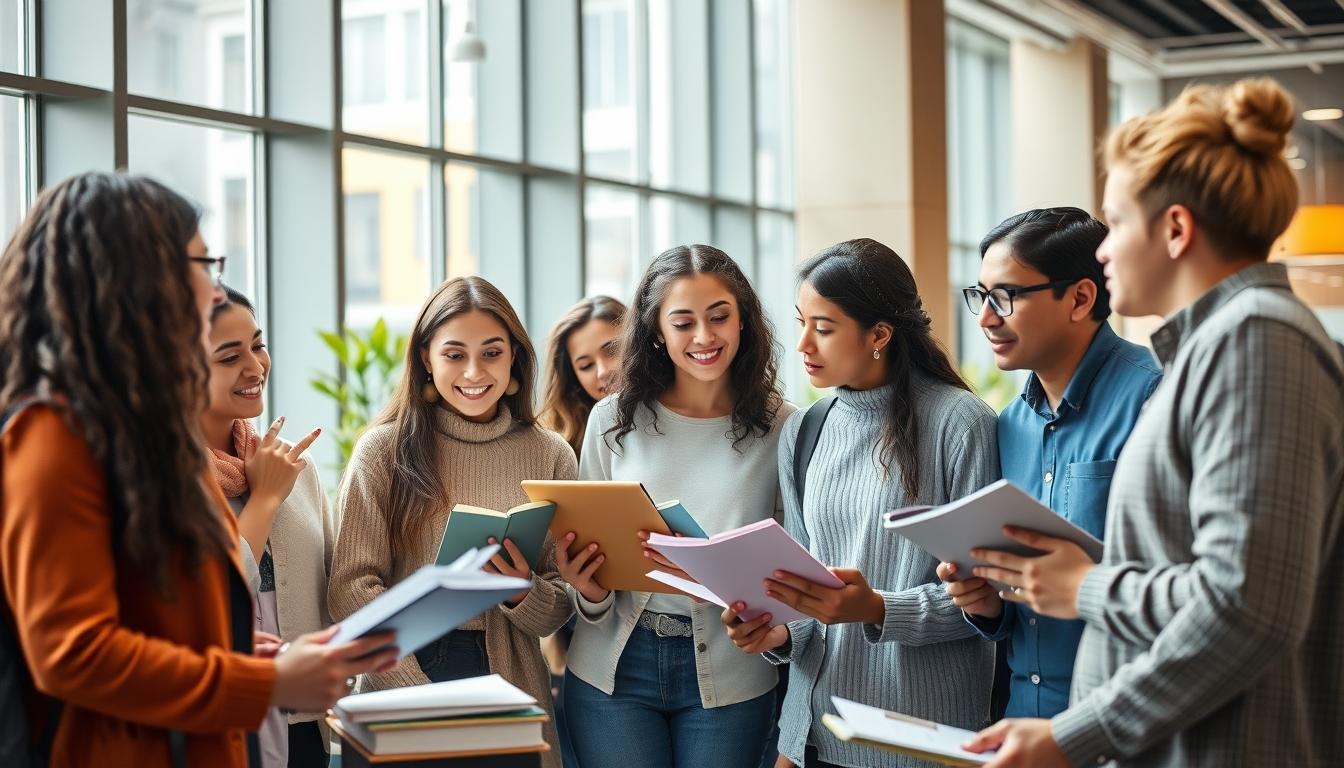 Structured study materials and learning resources on a desk